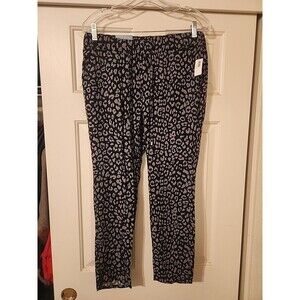 Old Navy Women's Animal Print Cozy Pants Size M Medium Black Joggers Lounge